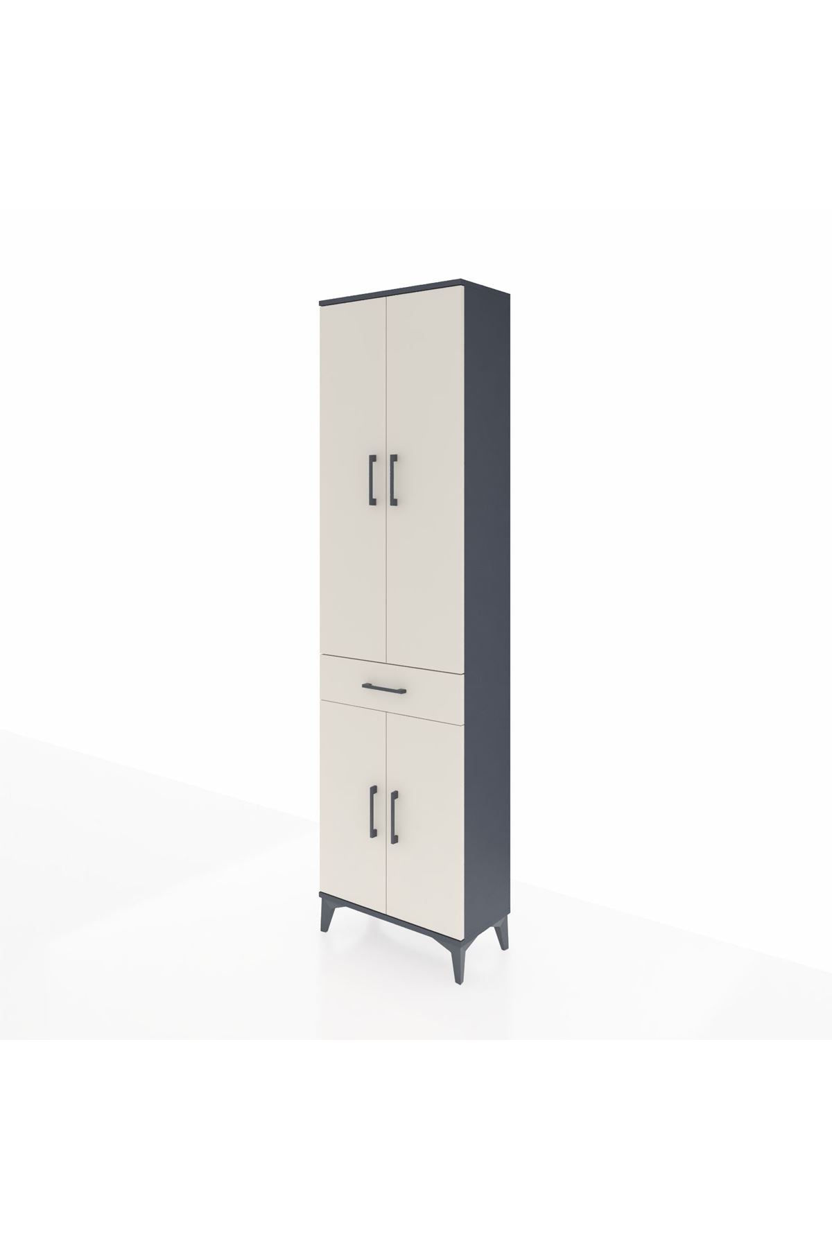 Arges Dolap 3 Raflı Tek Çekmeceli Tek Askılı 60x30x221 - S29M190V4A