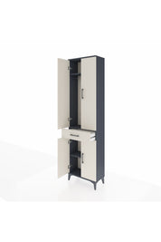 Arges Dolap 3 Raflı Tek Çekmeceli Tek Askılı 60x30x221 - S29M190V4A