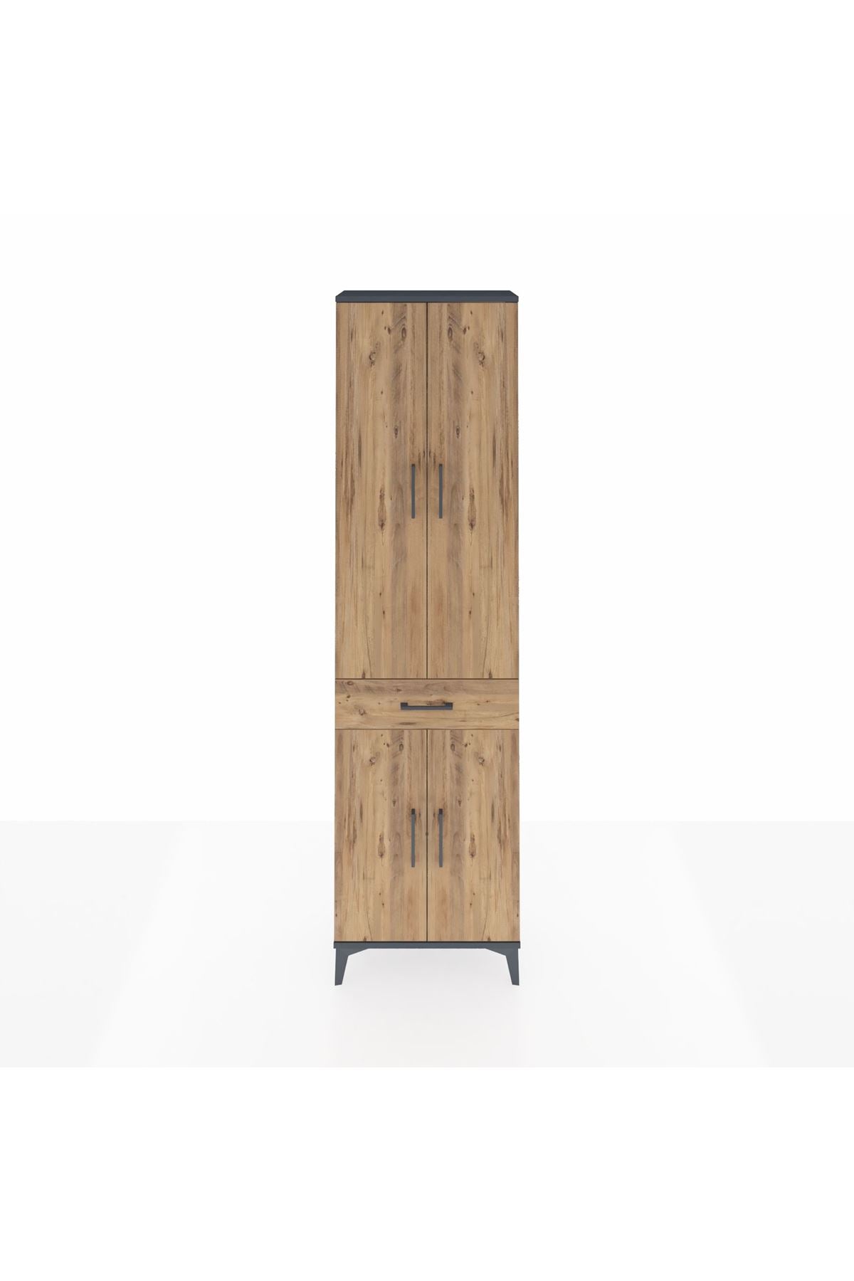 Arges Dolap 3 Raflı Tek Çekmeceli Tek Askılı 60x30x221 - S29M190V6A