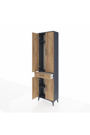 Arges Dolap 3 Raflı Tek Çekmeceli Tek Askılı 60x30x221 - S29M190V6A