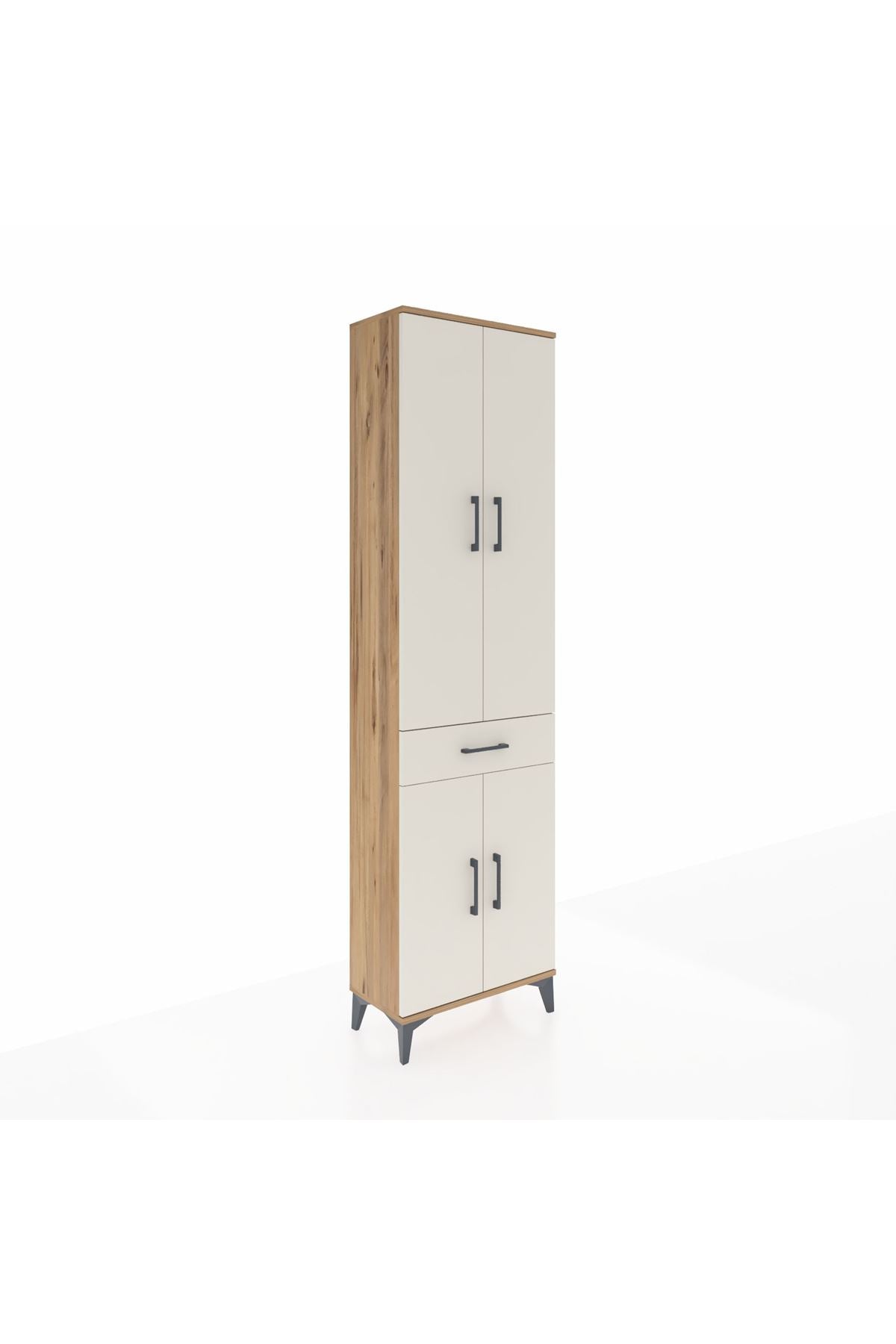 Arges Dolap 3 Raflı Tek Çekmeceli Tek Askılı 60x30x221 - S29M190V7A