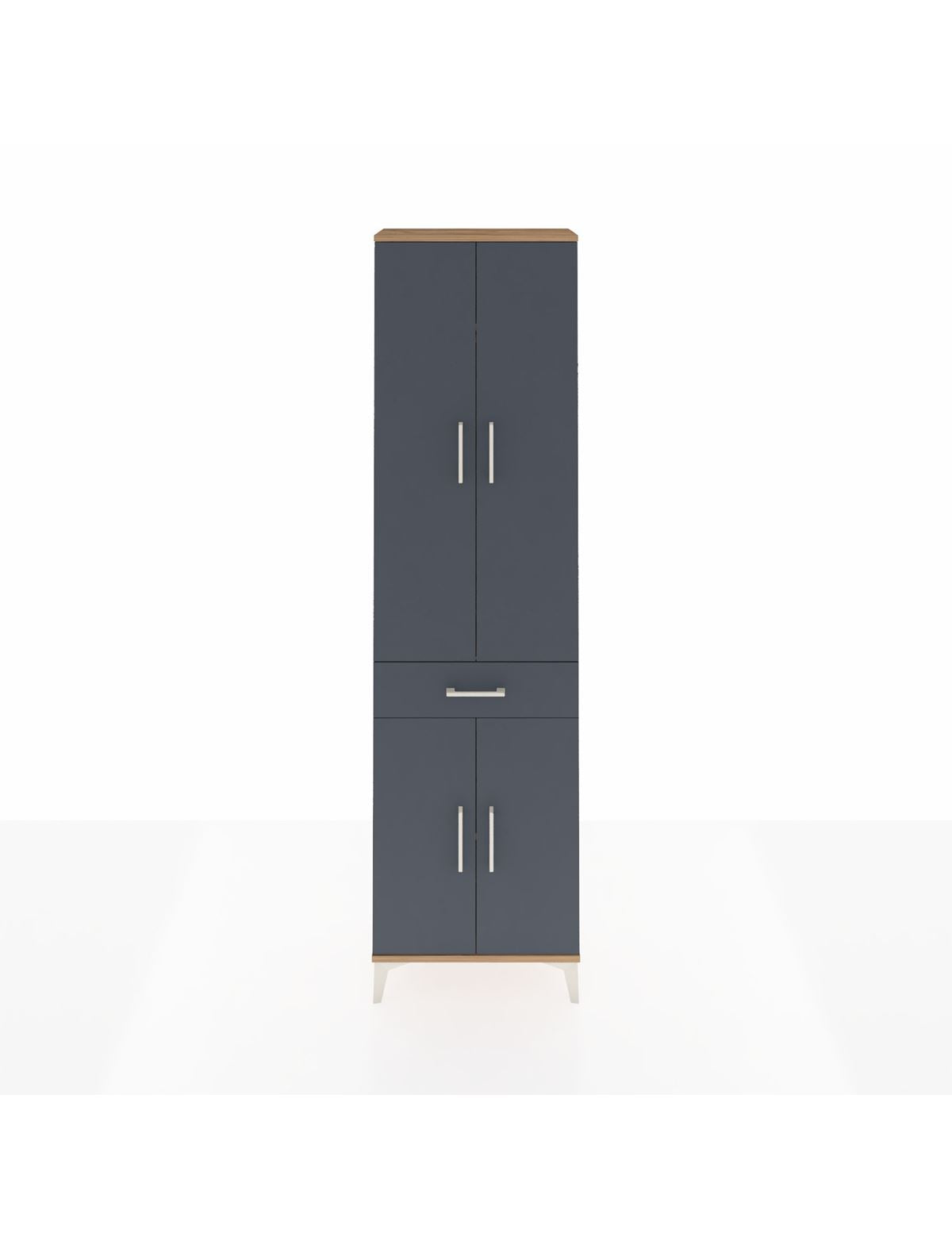 Arges Dolap 3 Raflı Tek Çekmeceli Tek Askılı 60x30x221 - S29M190V8A