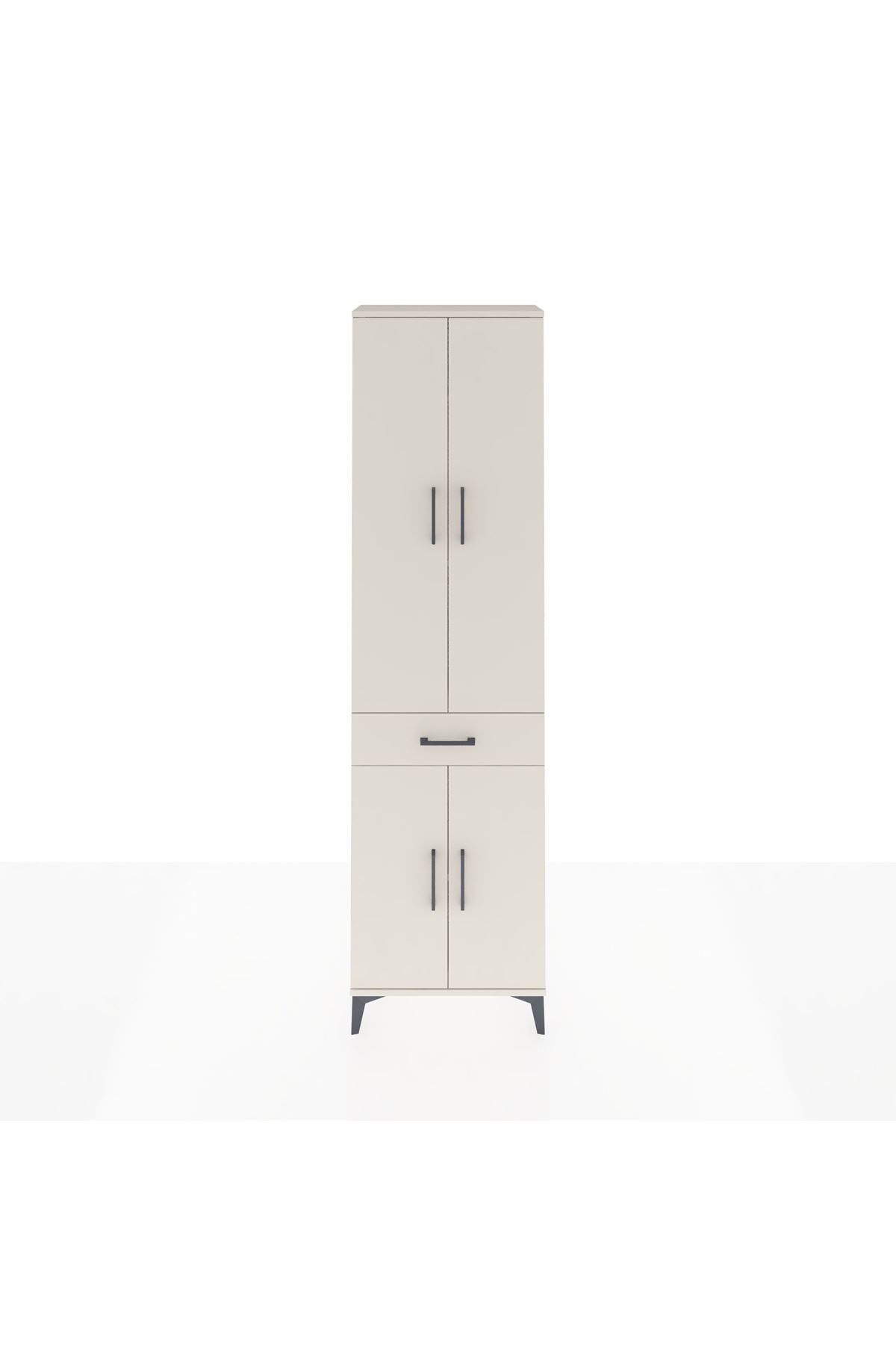 Arges Dolap 4 Raflı Tek Çekmeceli 4 Kapaklı 60x30x221 - S29M191V1A