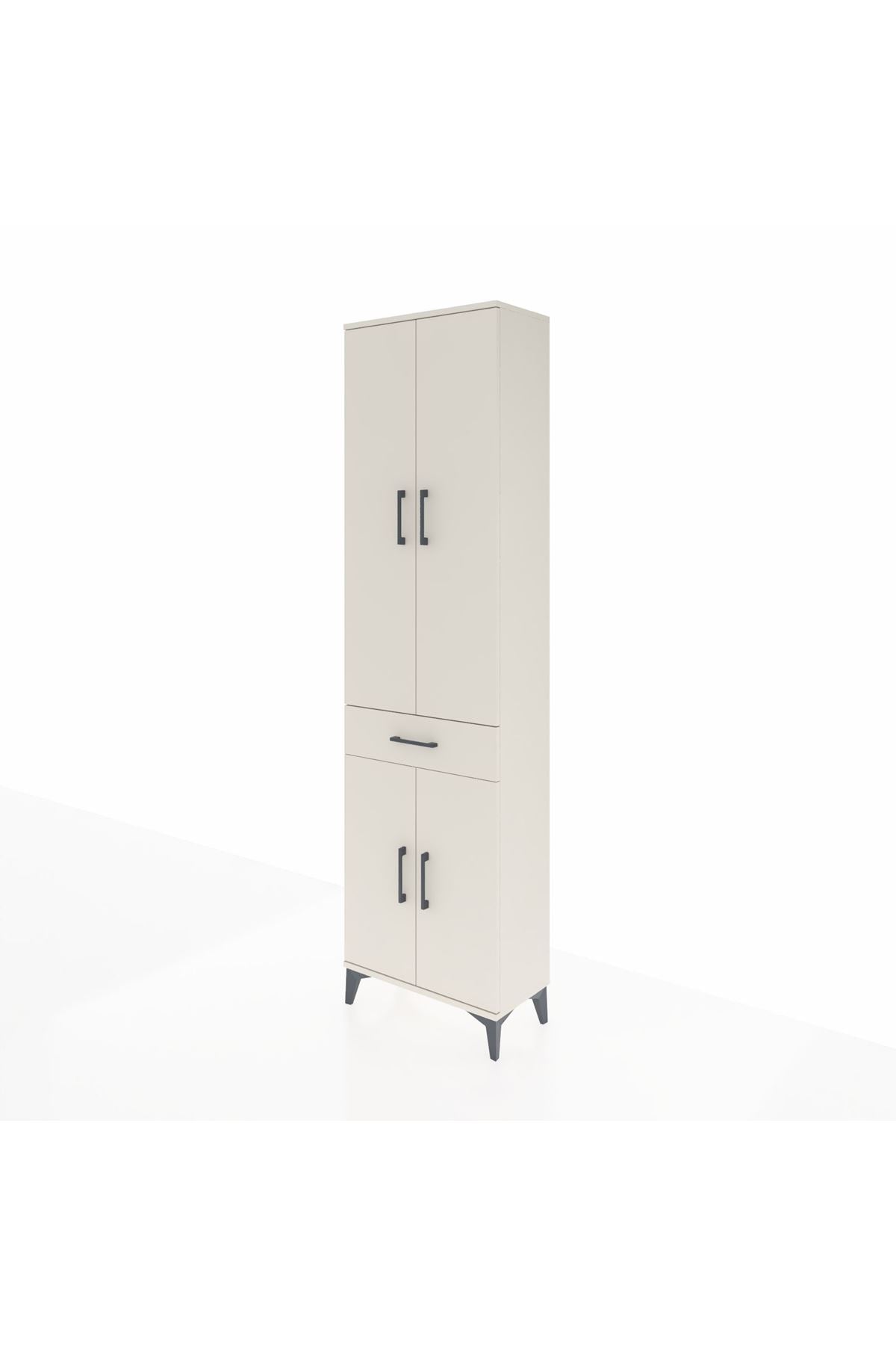 Arges Dolap 4 Raflı Tek Çekmeceli 4 Kapaklı 60x30x221 - S29M191V1A