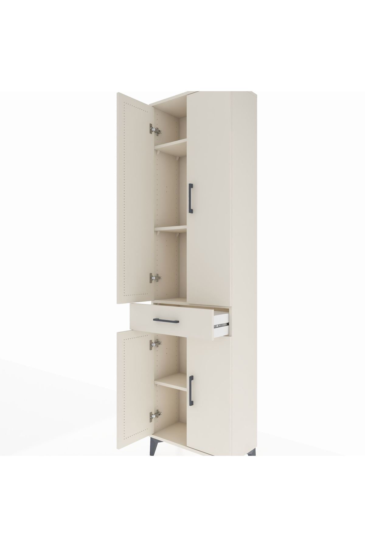 Arges Dolap 4 Raflı Tek Çekmeceli 4 Kapaklı 60x30x221 - S29M191V1A