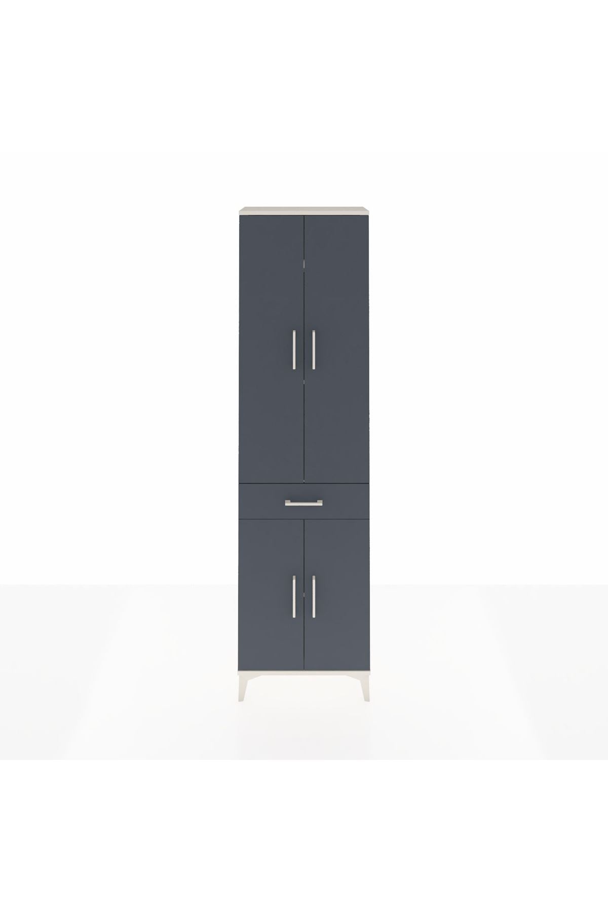 Arges Dolap 4 Raflı Tek Çekmeceli 4 Kapaklı 60x30x221 - S29M191V2A