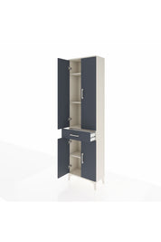 Arges Dolap 4 Raflı Tek Çekmeceli 4 Kapaklı 60x30x221 - S29M191V2A