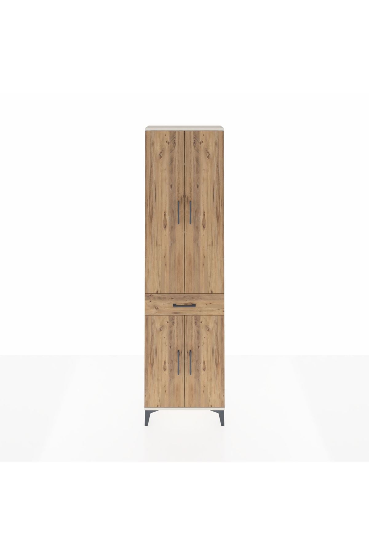 Arges Dolap 4 Raflı Tek Çekmeceli 4 Kapaklı 60x30x221 - S29M191V3A