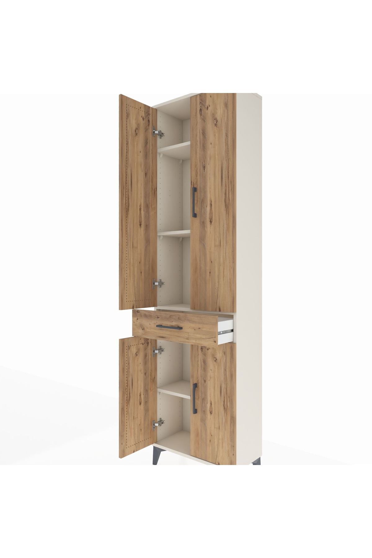 Arges Dolap 4 Raflı Tek Çekmeceli 4 Kapaklı 60x30x221 - S29M191V3A