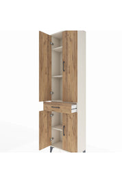 Arges Dolap 4 Raflı Tek Çekmeceli 4 Kapaklı 60x30x221 - S29M191V3A