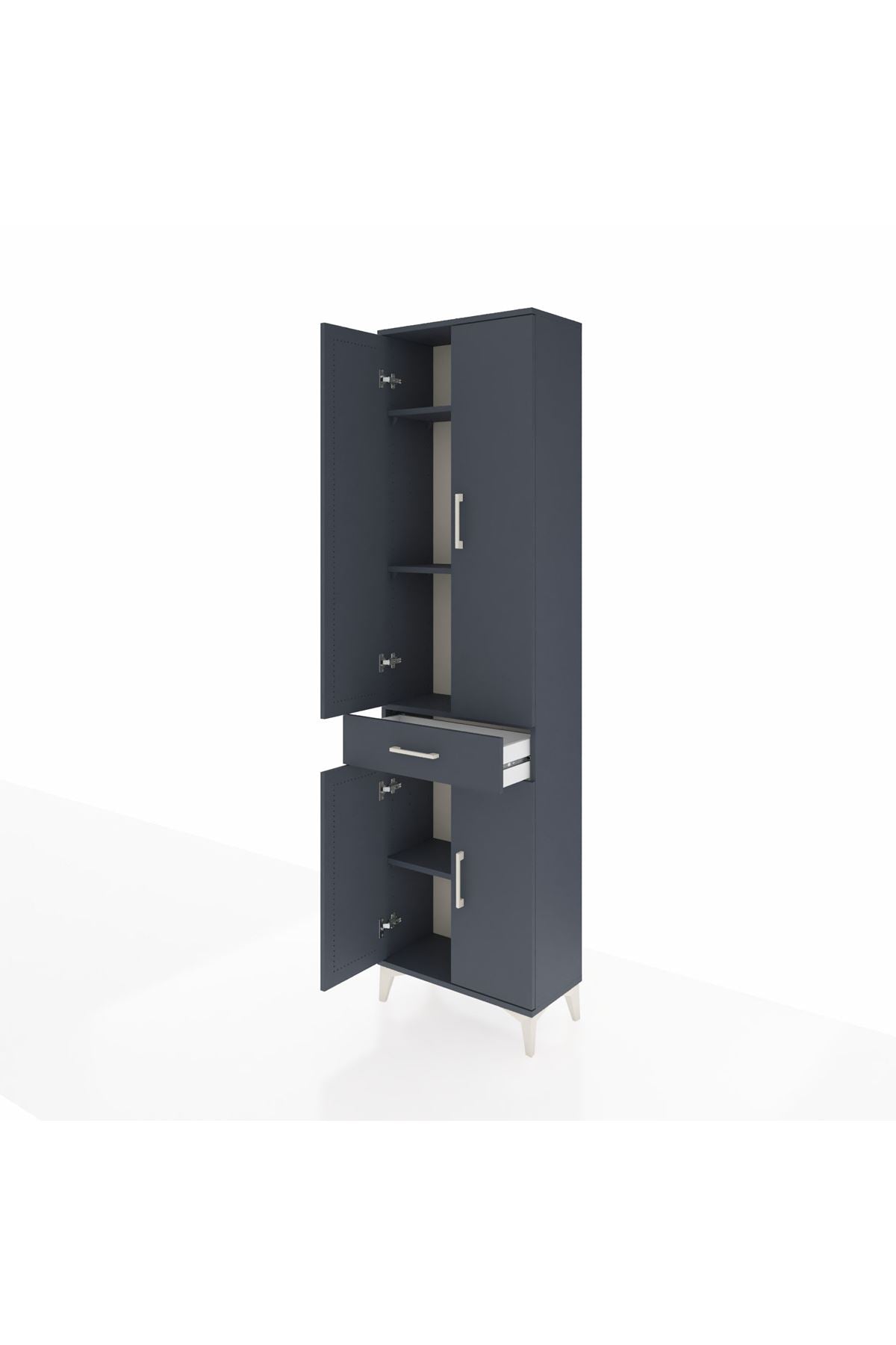 Arges Dolap 4 Raflı Tek Çekmeceli 4 Kapaklı 60x30x221 - S29M191V5A