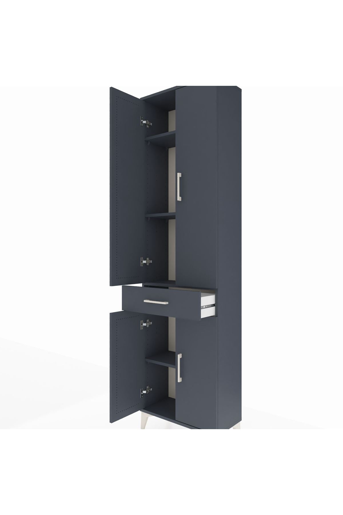 Arges Dolap 4 Raflı Tek Çekmeceli 4 Kapaklı 60x30x221 - S29M191V5A