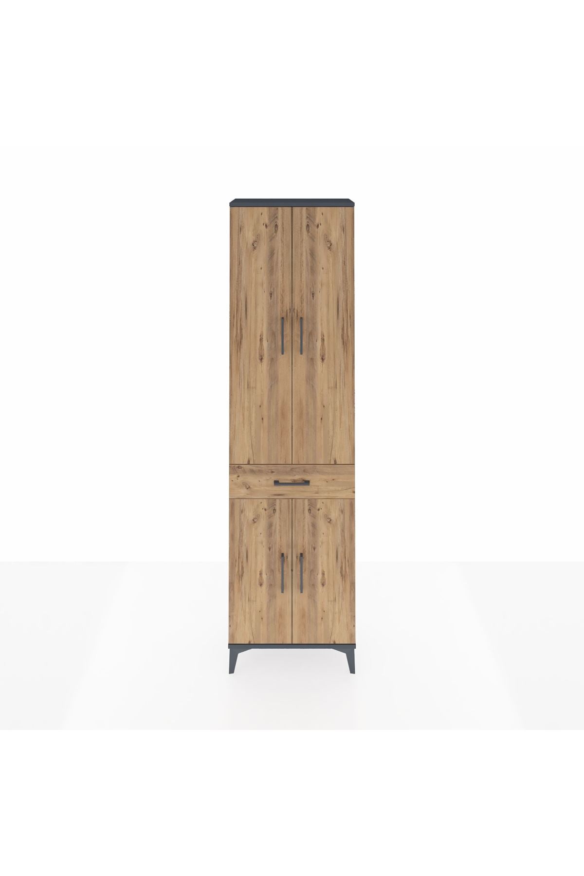 Arges Dolap 4 Raflı Tek Çekmeceli 4 Kapaklı 60x30x221 - S29M191V6A