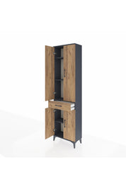 Arges Dolap 4 Raflı Tek Çekmeceli 4 Kapaklı 60x30x221 - S29M191V6A