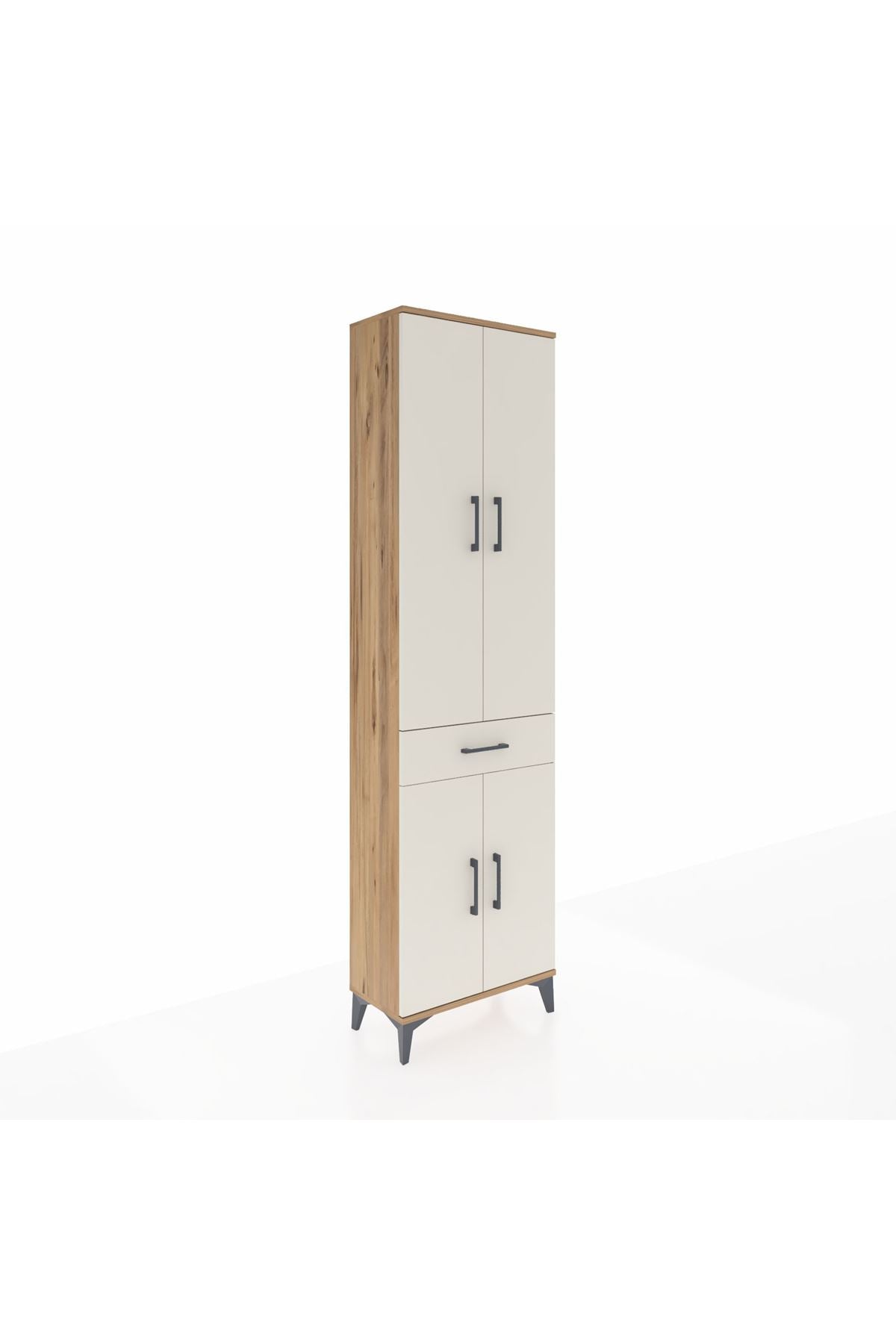 Arges Dolap 4 Raflı Tek Çekmeceli 4 Kapaklı 60x30x221 - S29M191V7A