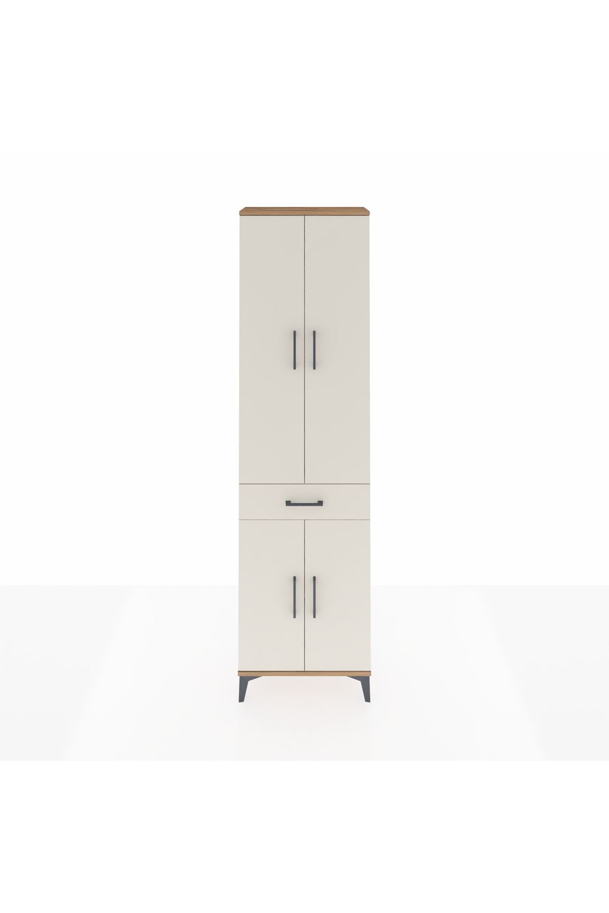 Arges Dolap 4 Raflı Tek Çekmeceli 4 Kapaklı 60x30x221 - S29M191V7A