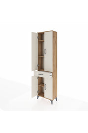Arges Dolap 4 Raflı Tek Çekmeceli 4 Kapaklı 60x30x221 - S29M191V7A