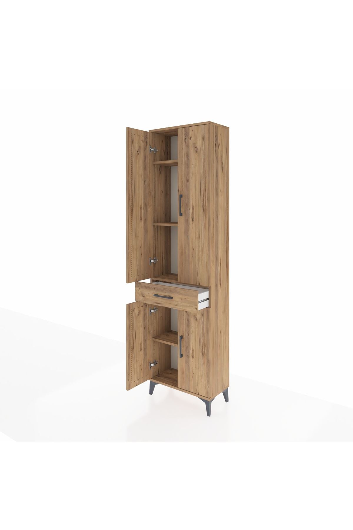 Arges Dolap 4 Raflı Tek Çekmeceli 4 Kapaklı 60x30x221 - S29M191V9A