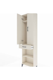 Arges Dolap 3 Raflı Tek Çekmeceli Tek Askılı 60x30x221 - S29M193V1A
