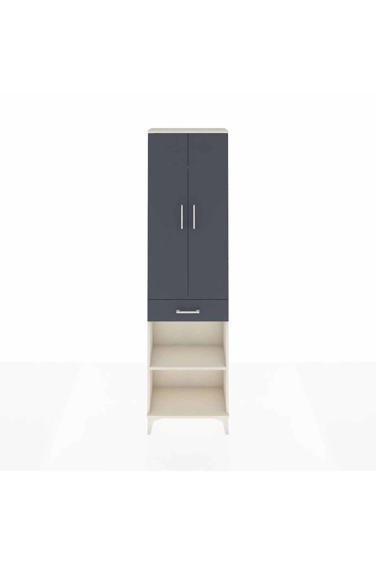 Arges Dolap 3 Raflı Tek Çekmeceli Tek Askılı 60x30x221 - S29M193V2A