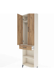 Arges Dolap 3 Raflı Tek Çekmeceli Tek Askılı 60x30x221 - S29M193V3A