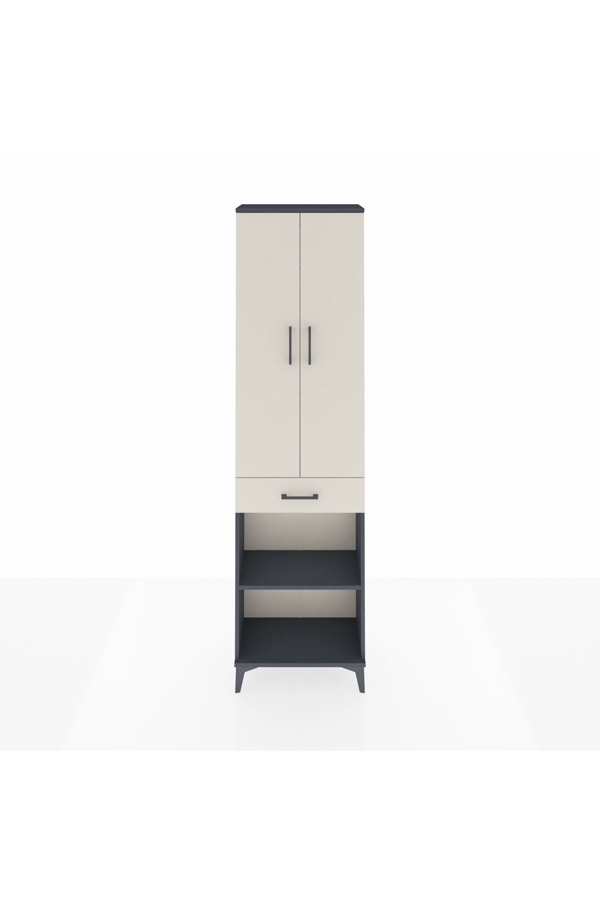 Arges Dolap 3 Raflı Tek Çekmeceli Tek Askılı 60x30x221 - S29M193V4A