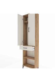 Arges Dolap 3 Raflı Tek Çekmeceli Tek Askılı 60x30x221 - S29M193V7A
