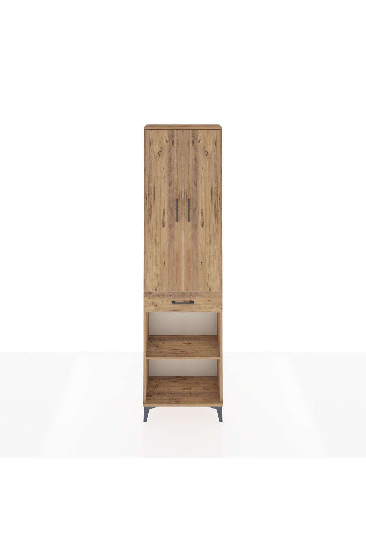 Arges Dolap 3 Raflı Tek Çekmeceli Tek Askılı 60x30x221 - S29M193V9A