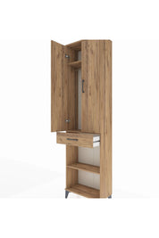 Arges Dolap 3 Raflı Tek Çekmeceli Tek Askılı 60x30x221 - S29M193V9A