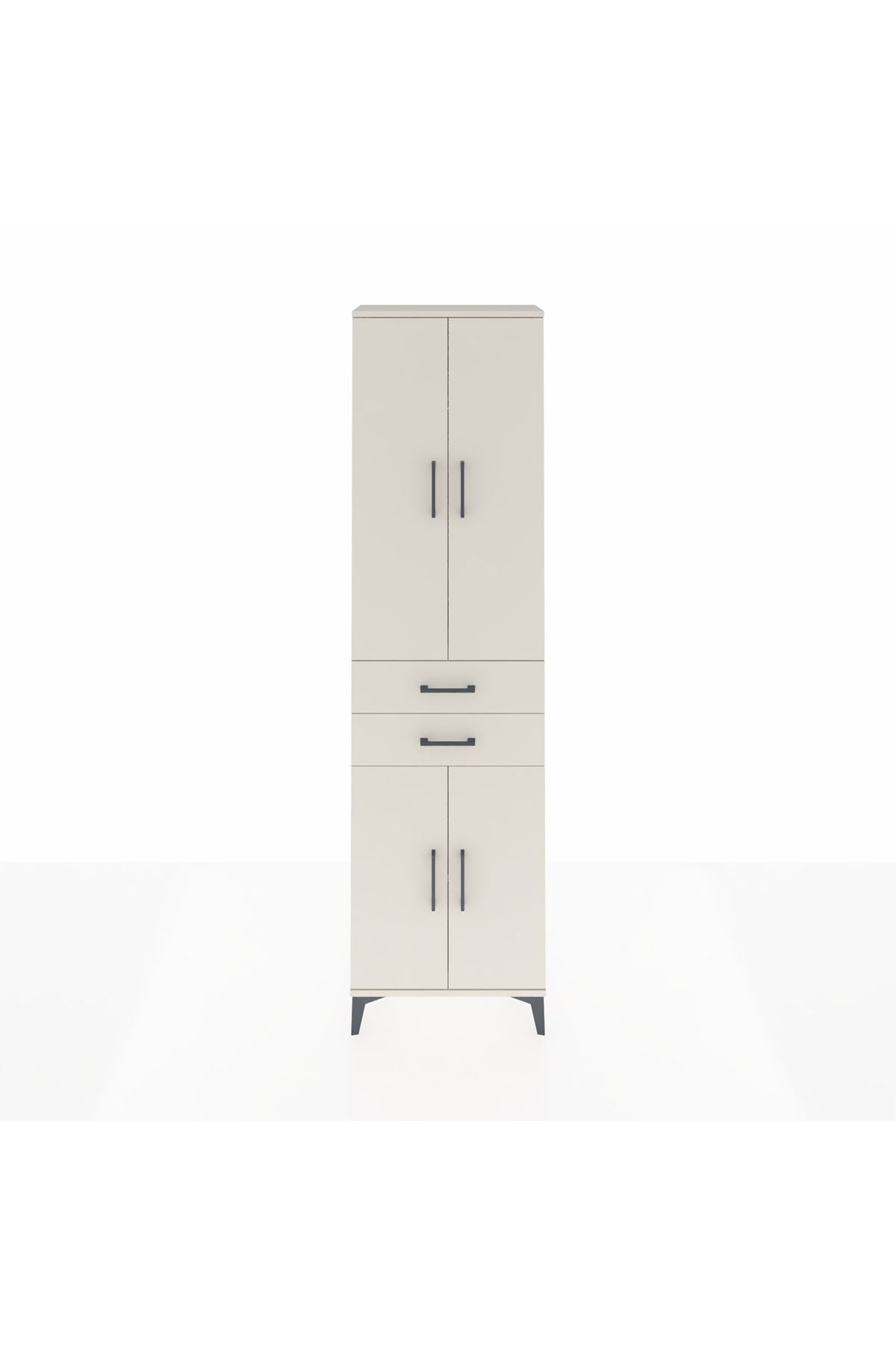 Arges Dolap 3 Raflı 2 Çekmeceli Tek Askılı 60x30x221 - S29M194V1A