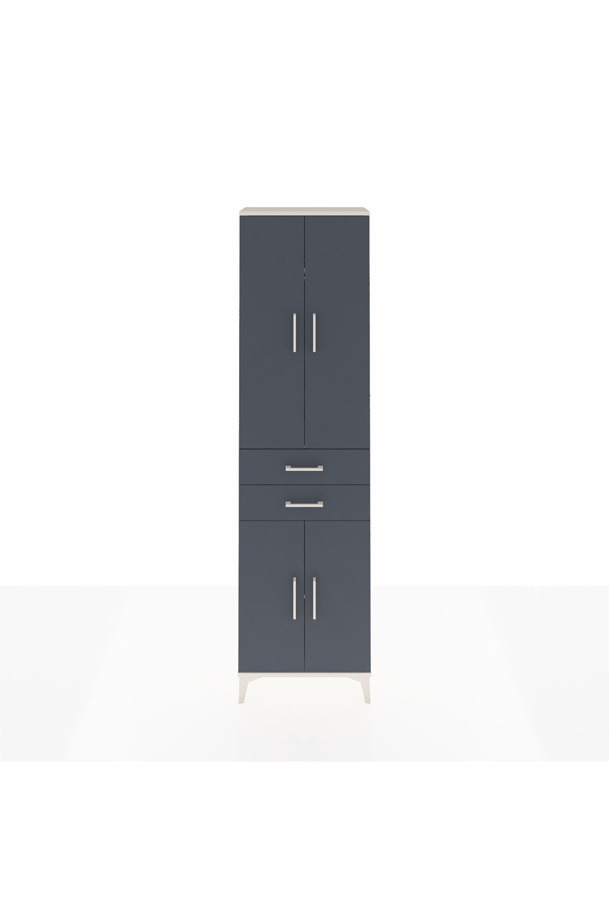 Arges Dolap 3 Raflı 2 Çekmeceli Tek Askılı 60x30x221 - S29M194V2A