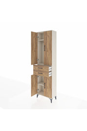 Arges Dolap 3 Raflı 2 Çekmeceli Tek Askılı 60x30x221 - S29M194V3A