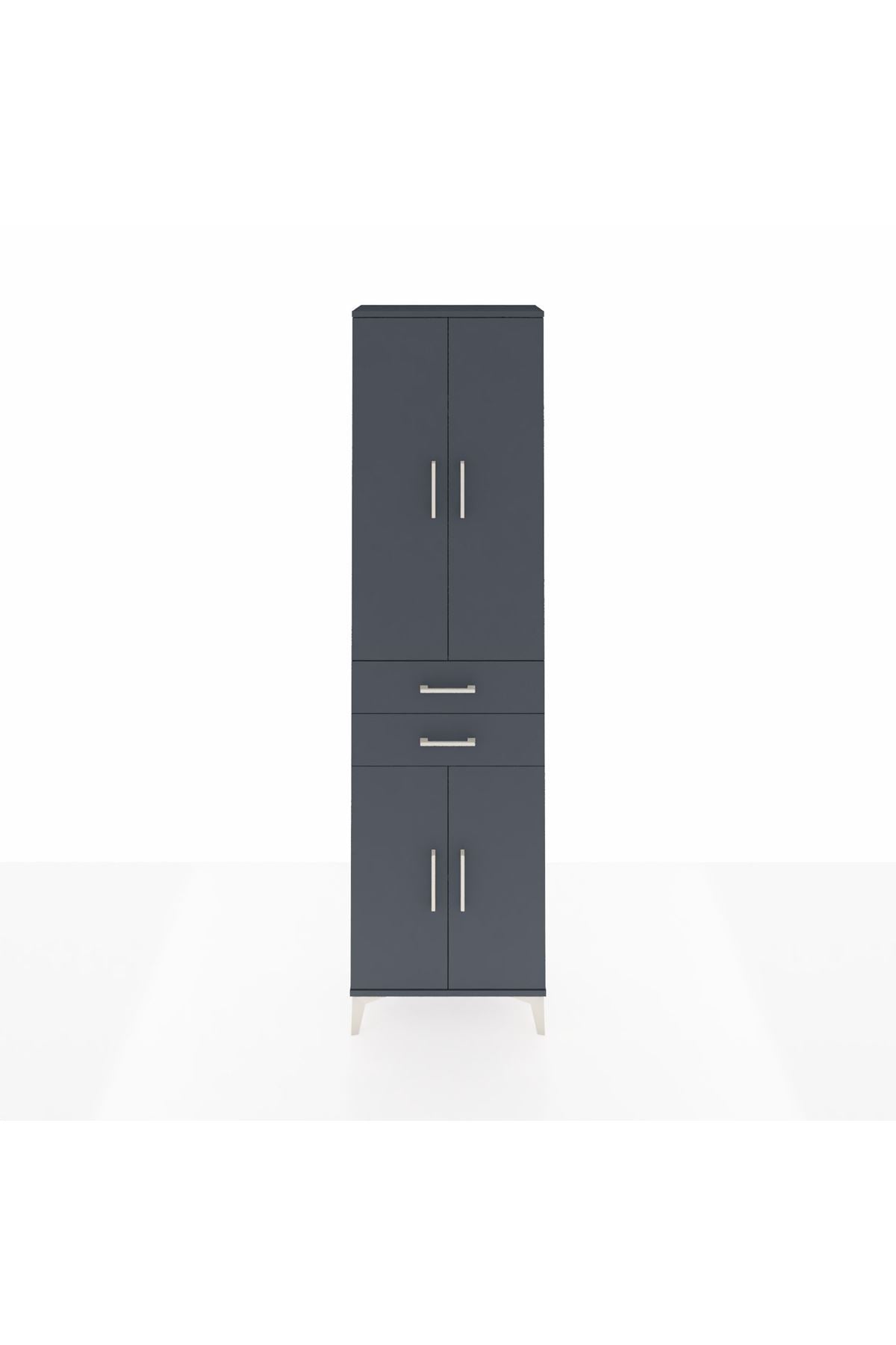 Arges Dolap 3 Raflı 2 Çekmeceli Tek Askılı 60x30x221 - S29M194V5A