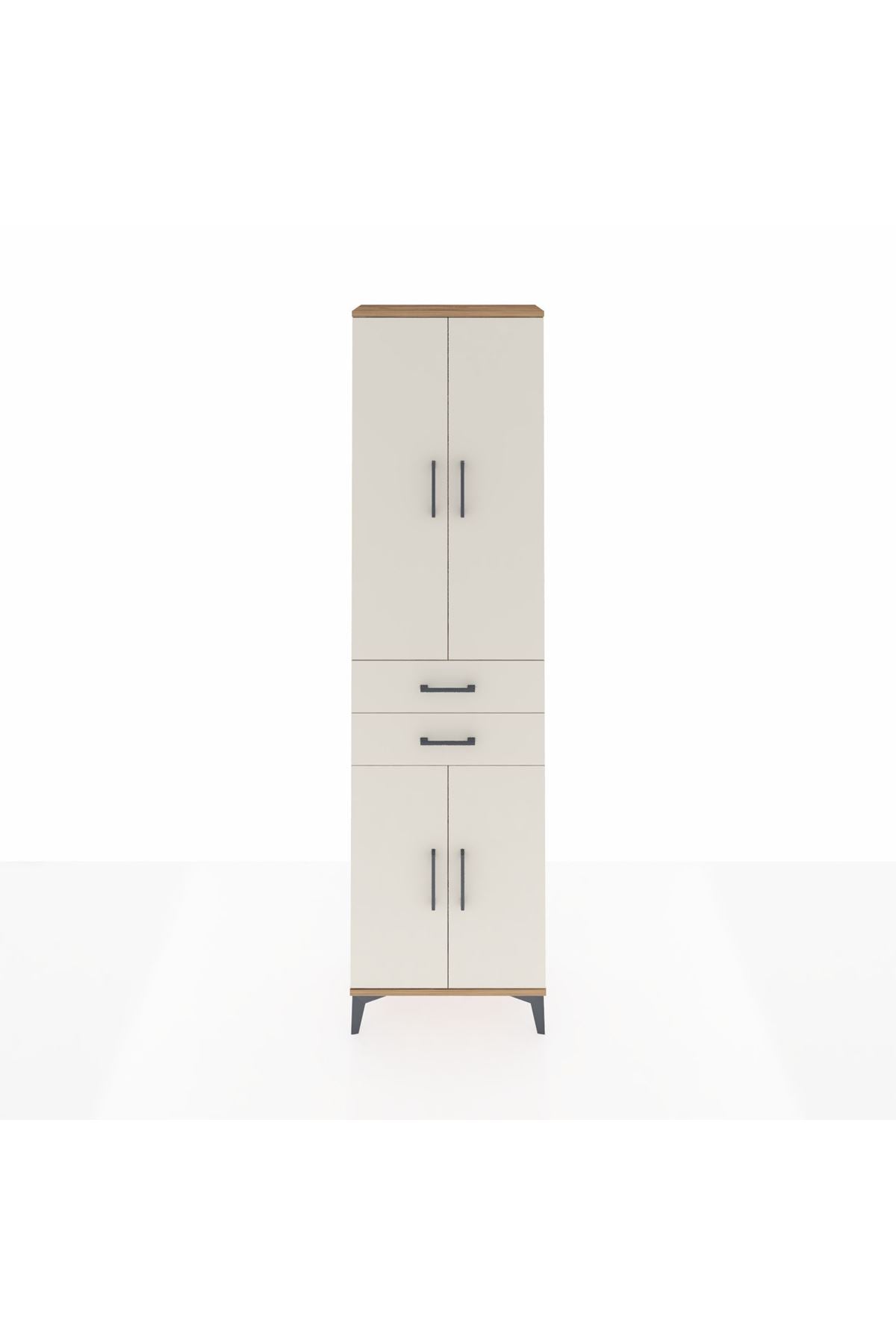 Arges Dolap 3 Raflı 2 Çekmeceli Tek Askılı 60x30x221 - S29M194V7A