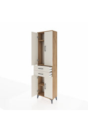 Arges Dolap 3 Raflı 2 Çekmeceli Tek Askılı 60x30x221 - S29M194V7A