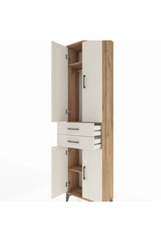 Arges Dolap 3 Raflı 2 Çekmeceli Tek Askılı 60x30x221 - S29M194V7A