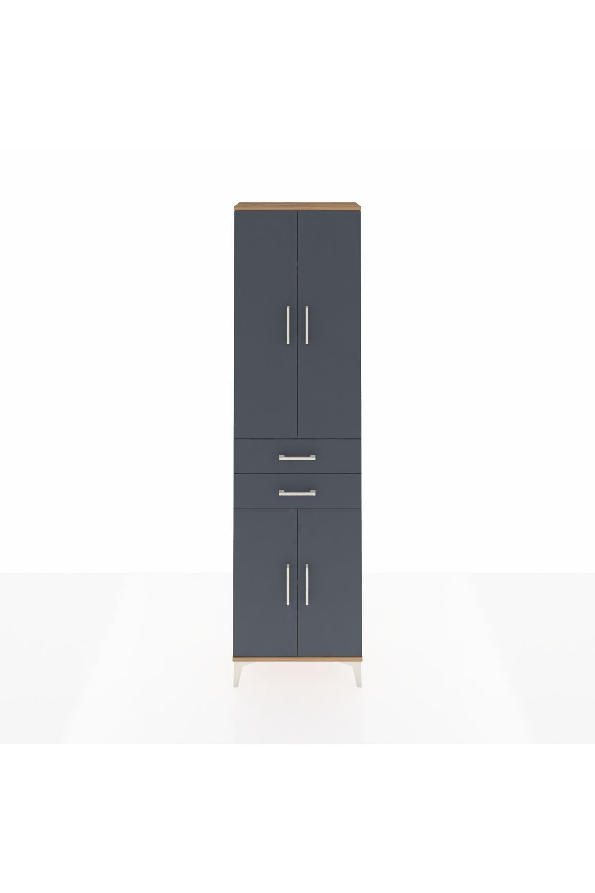 Arges Dolap 3 Raflı 2 Çekmeceli Tek Askılı 60x30x221 - S29M194V8A