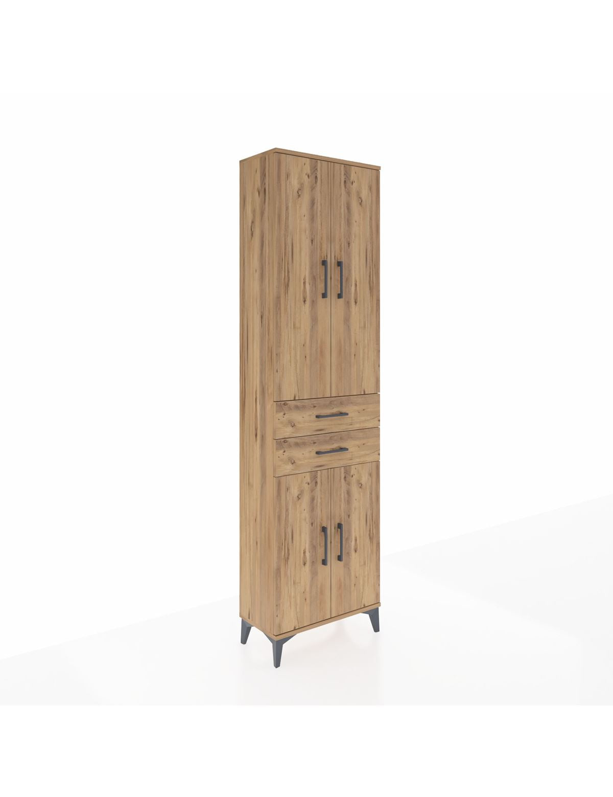 Arges Dolap 3 Raflı 2 Çekmeceli Tek Askılı 60x30x221 - S29M194V9A