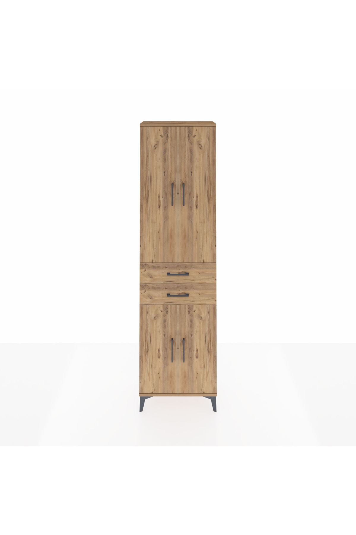 Arges Dolap 3 Raflı 2 Çekmeceli Tek Askılı 60x30x221 - S29M194V9A