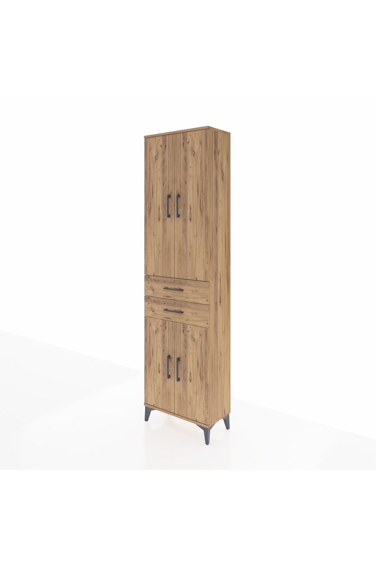 Arges Dolap 3 Raflı 2 Çekmeceli Tek Askılı 60x30x221 - S29M194V9A