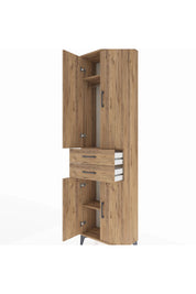 Arges Dolap 3 Raflı 2 Çekmeceli Tek Askılı 60x30x221 - S29M194V9A