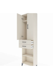 Arges Dolap 3 Raflı 2 Çekmeceli Tek Askılı 60x30x221 - S29M195V1A
