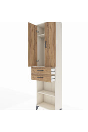 Arges Dolap 3 Raflı 2 Çekmeceli Tek Askılı 60x30x221 - S29M195V3A