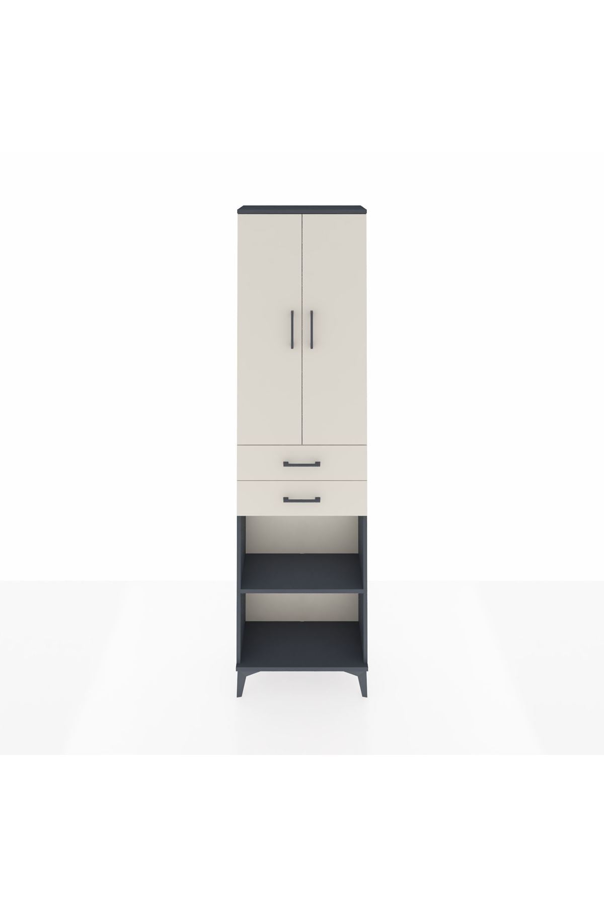 Arges Dolap 3 Raflı 2 Çekmeceli Tek Askılı 60x30x221 - S29M195V4A