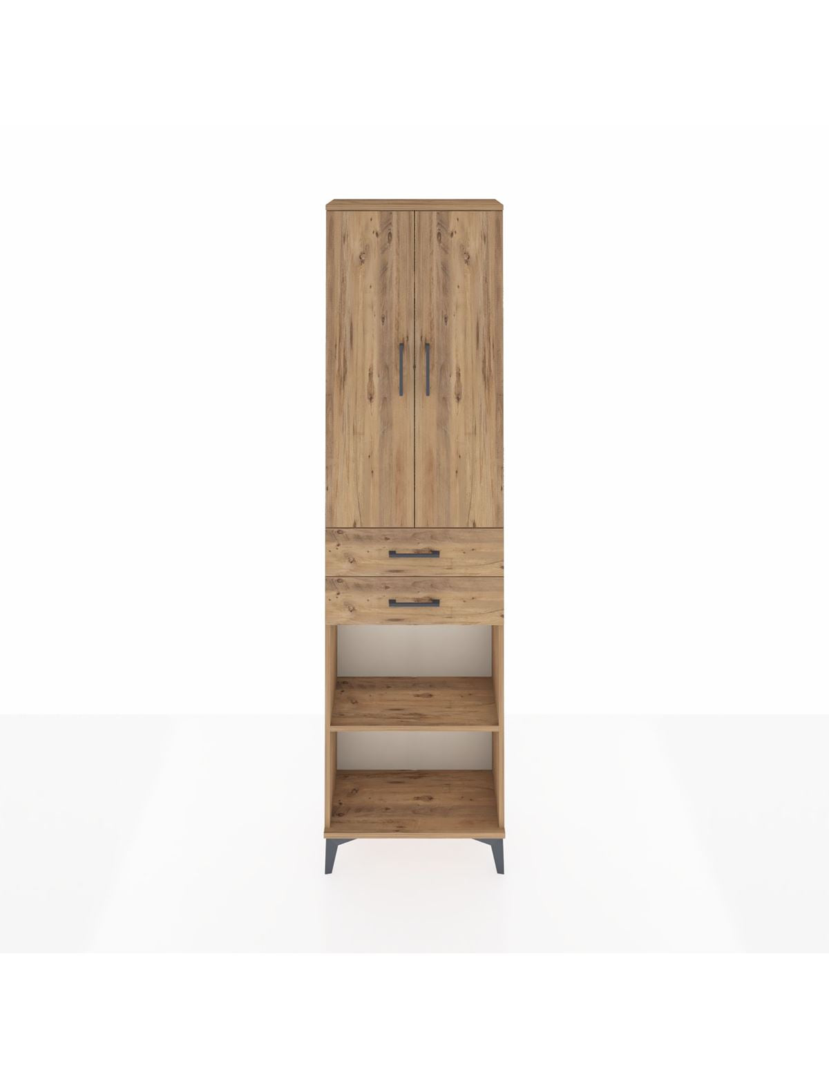 Arges Dolap 3 Raflı 2 Çekmeceli Tek Askılı 60x30x221 - S29M195V9A