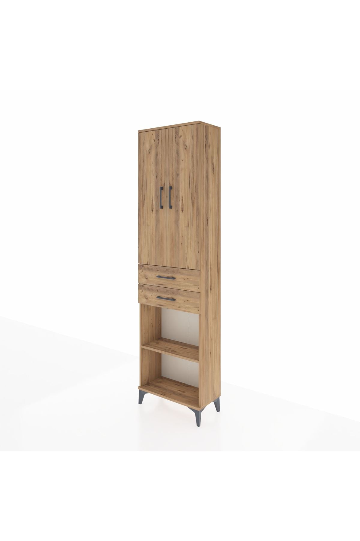 Arges Dolap 3 Raflı 2 Çekmeceli Tek Askılı 60x30x221 - S29M195V9A