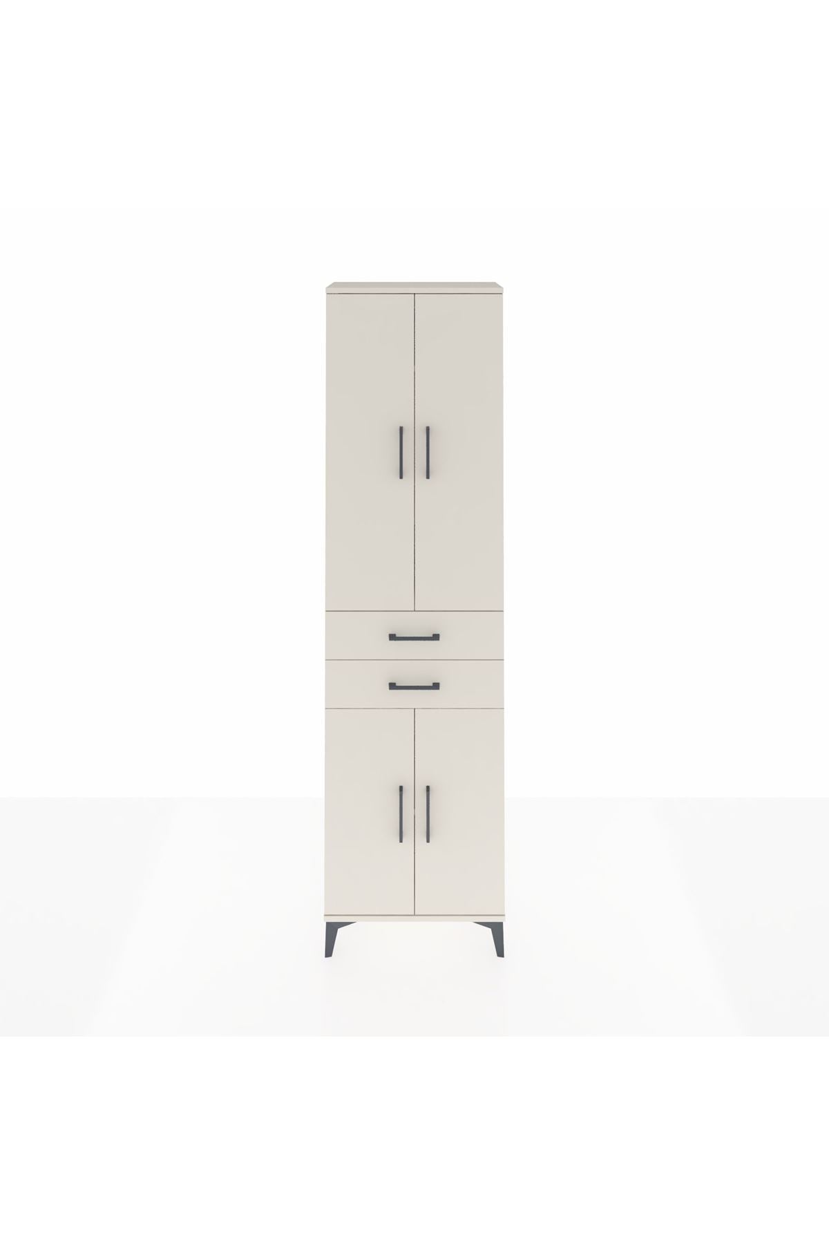 Arges Dolap 4 Raflı 2 Çekmeceli 4 Kapaklı 60x30x221 - S29M196V1A