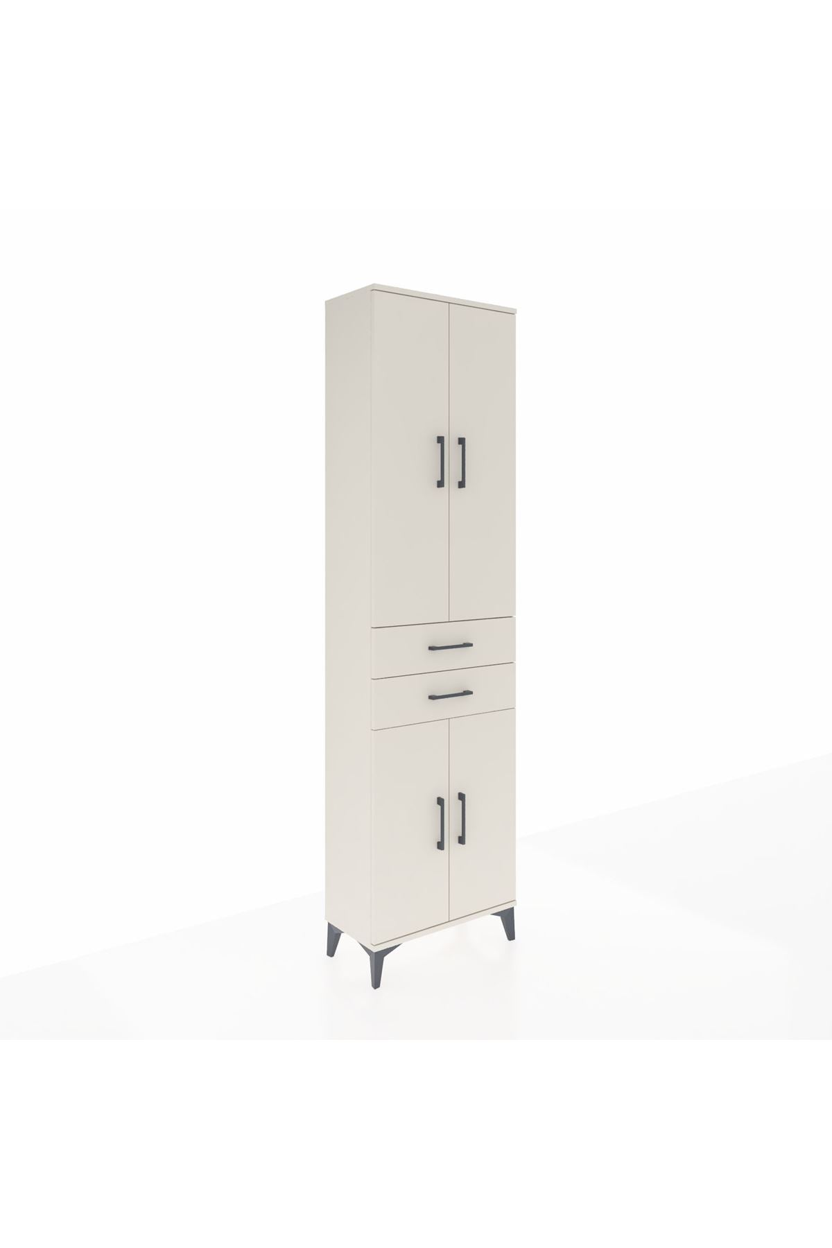Arges Dolap 4 Raflı 2 Çekmeceli 4 Kapaklı 60x30x221 - S29M196V1A