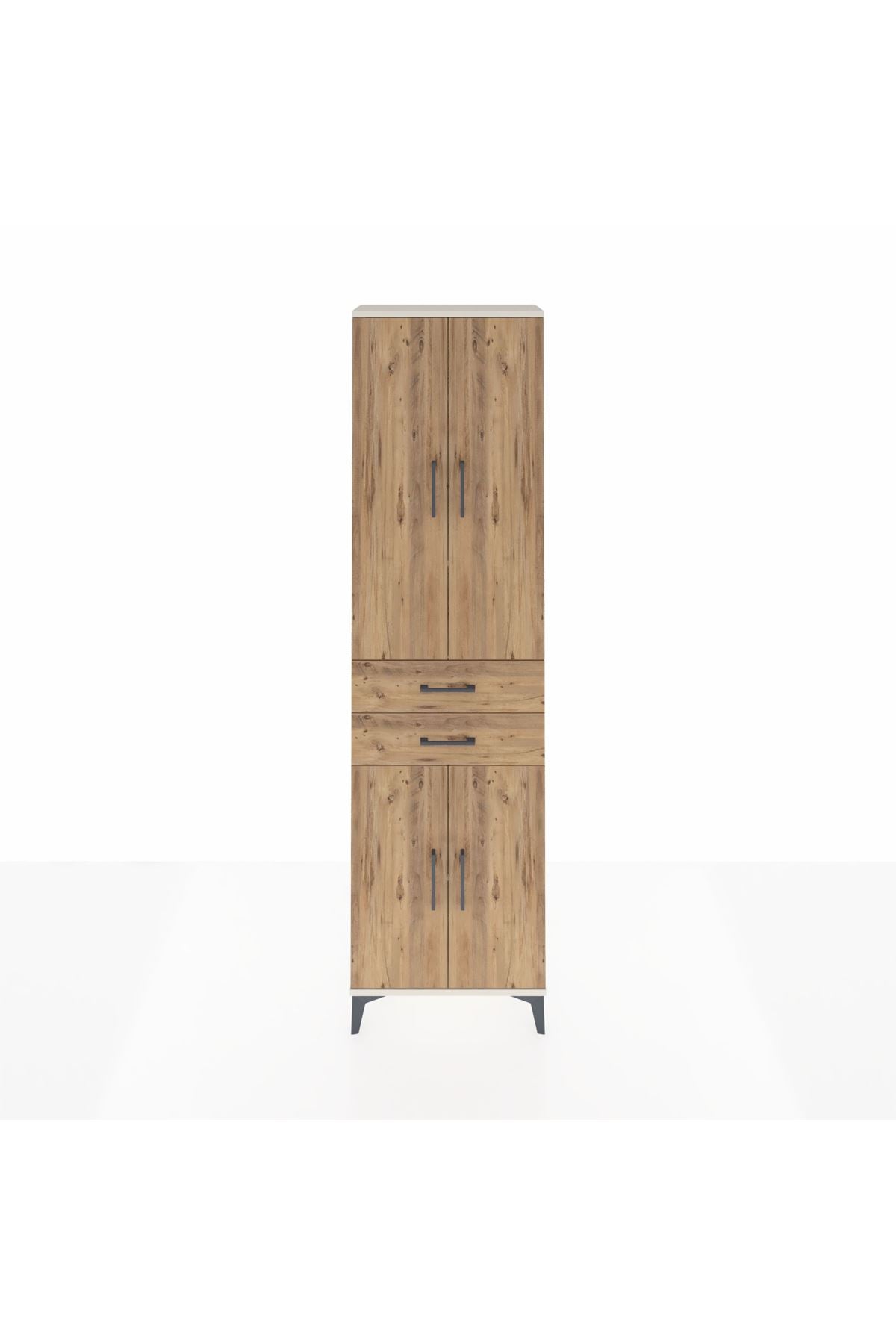 Arges Dolap 4 Raflı 2 Çekmeceli 4 Kapaklı 60x30x221 - S29M196V3A
