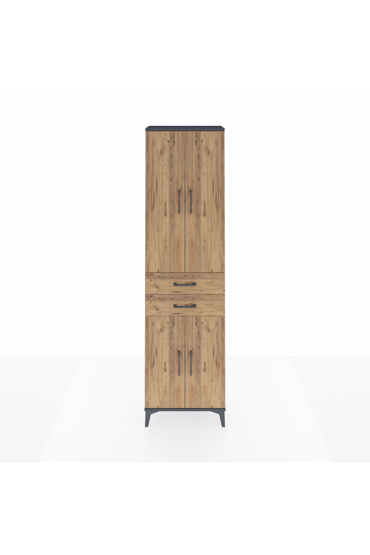 Arges Dolap 4 Raflı 2 Çekmeceli 4 Kapaklı 60x30x221 - S29M196V6A